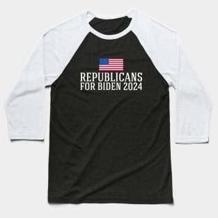 Republicans for Biden 2024 Baseball T-Shirt